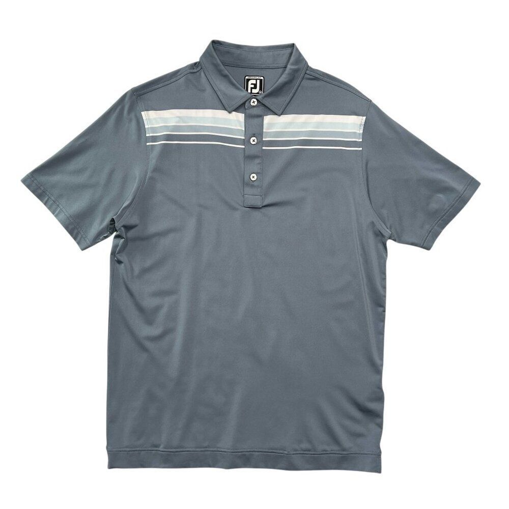FootJoy Golf Polo Men's Size‎ Medium Grey Athletic Fit Stretch Golf Shirt